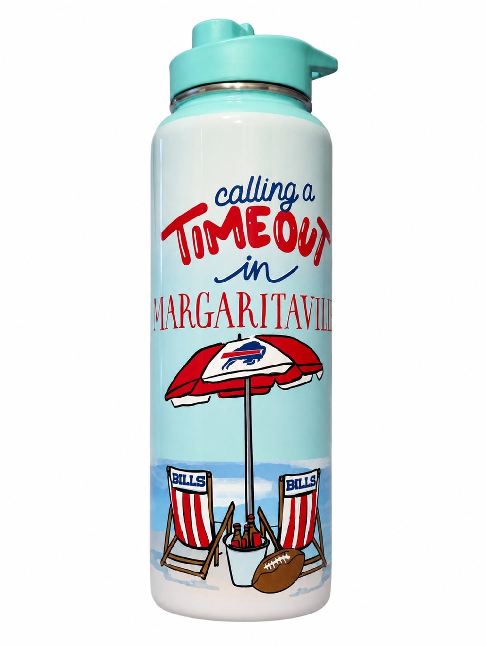 Margaritaville Light Blue & Red Beach Bottle